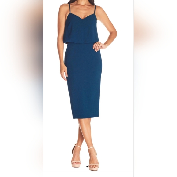 Dress the Population Women's Alondra Blue Dress- Size S- New! - Picture 1 of 16